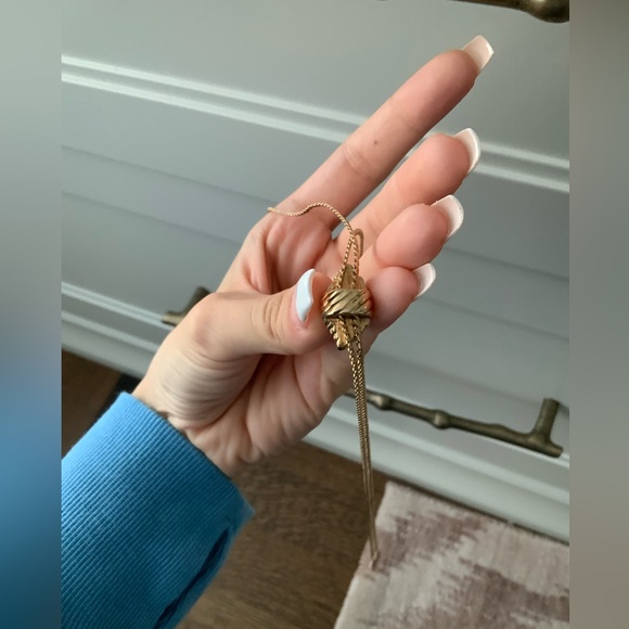 Vintage 1980’S AVON Lariat 26” Adjustable long Shell Gold Necklace BRAND NEW - Picture 11 of 11